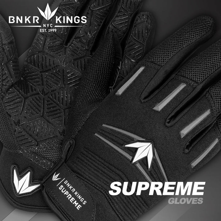 Bunkerkings Supreme Paintball Gloves - Stealth Gray - Paintball Buddy