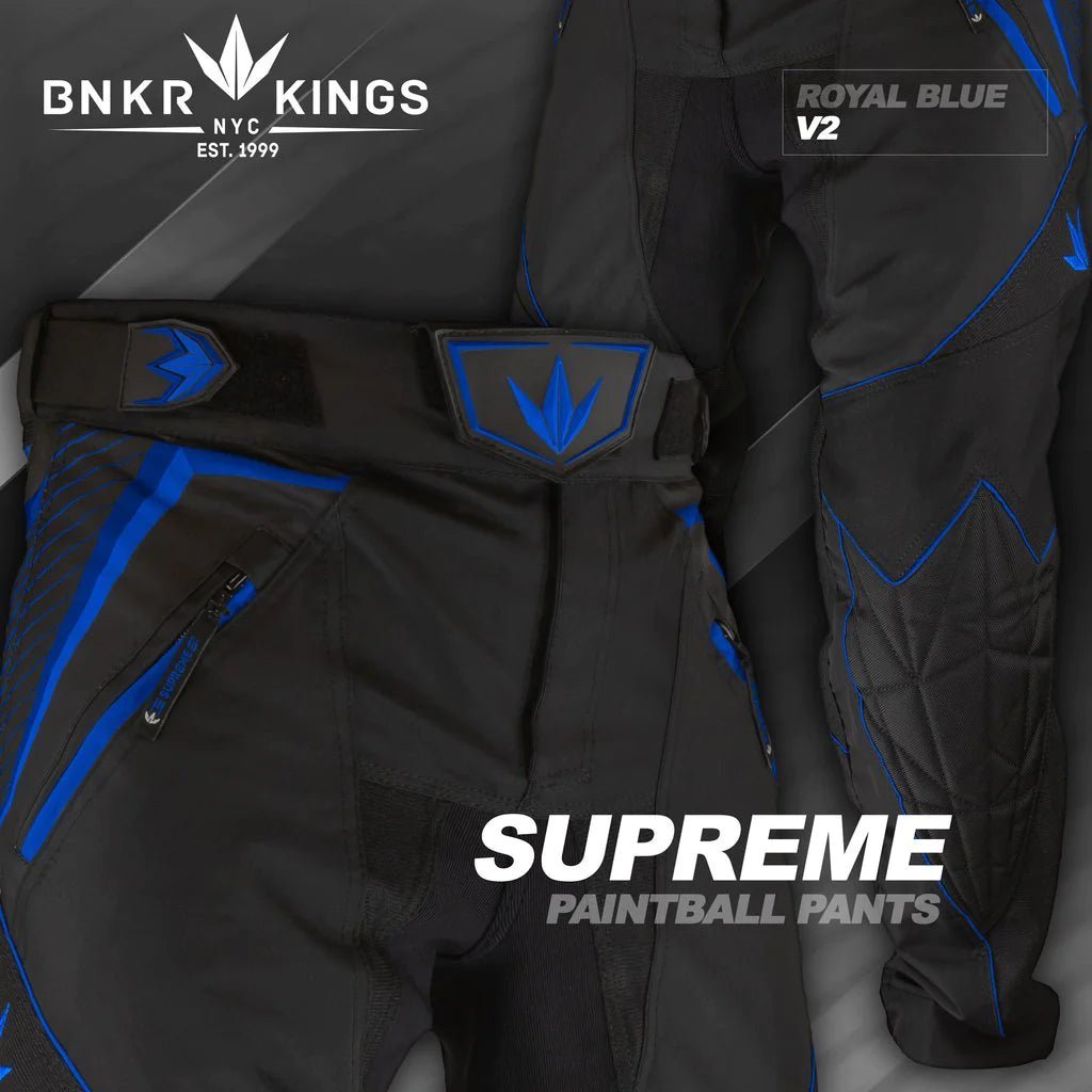 Bunkerkings V2 Supreme Pants - Schwarz, Blau - Paintball Buddy