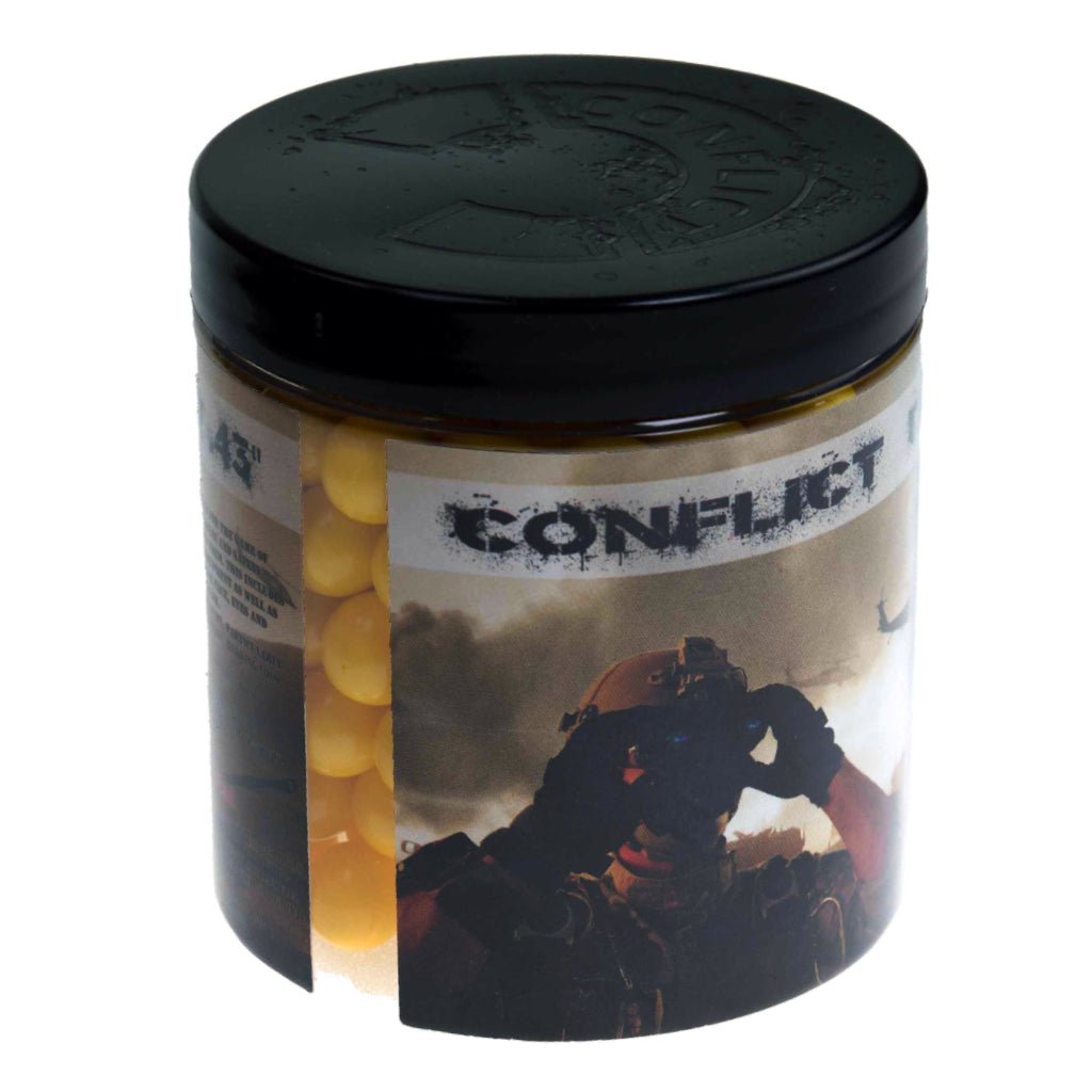 Conflict cal .43 Paintballs 200 Stück - Gelb - Paintball Buddy