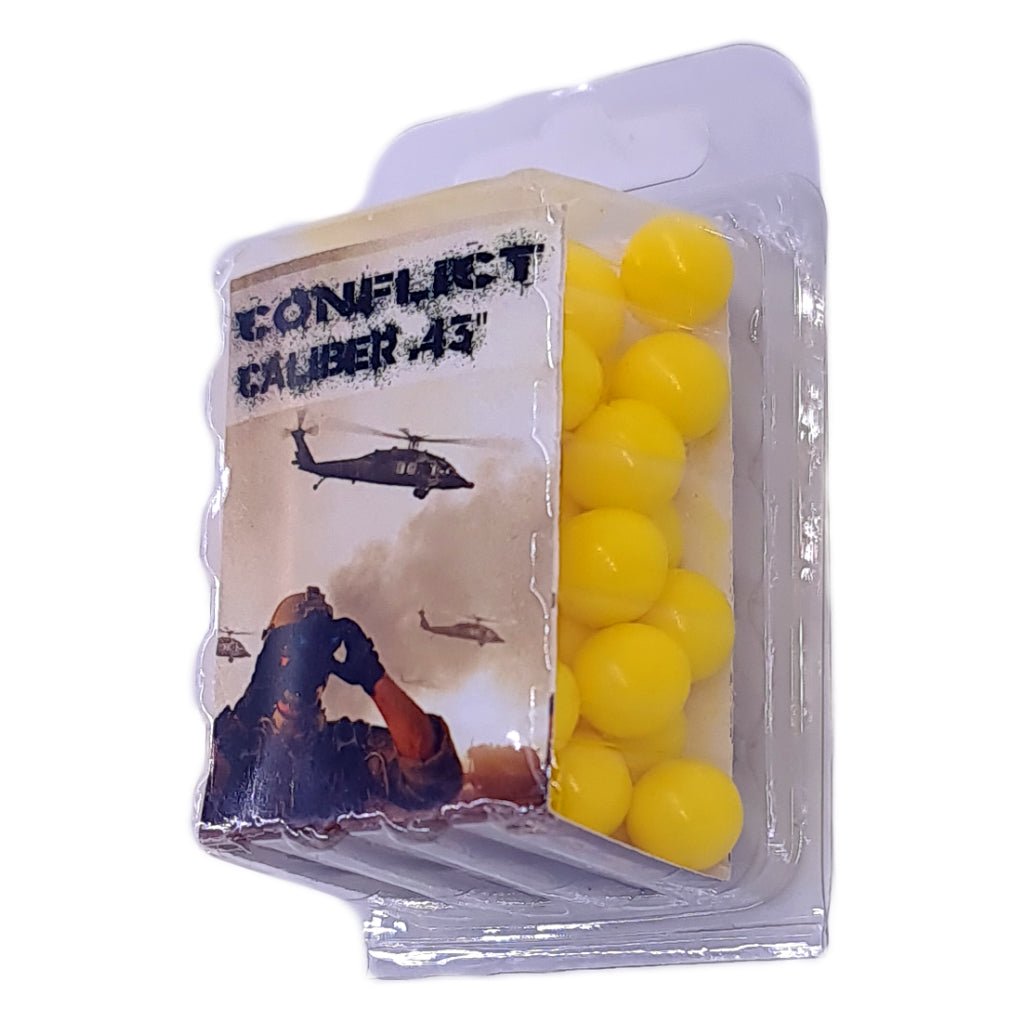 Conflict cal .43 Paintballs 50 Stück - Gelb - Paintball Buddy