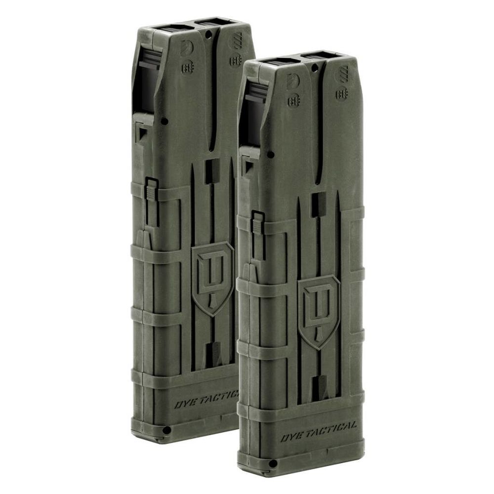 Dye DAM Tactical Magazin 20 Schuss 2 Stück - Olive - Paintball Buddy