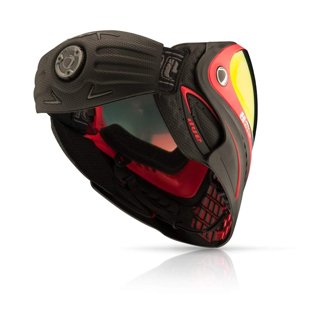 Dye I4 PRO Paintball Maske - Meltdown Schwarz Rot - Paintball Buddy