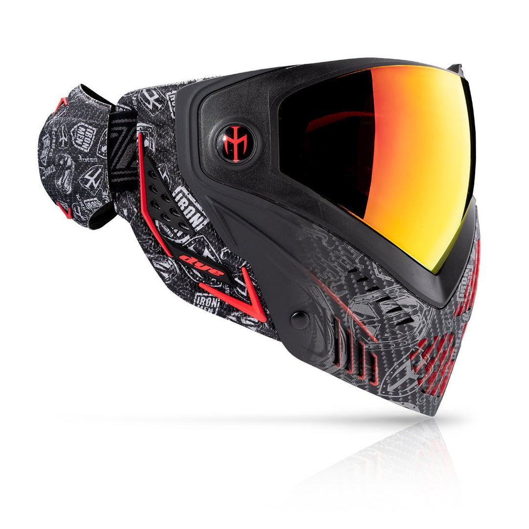DYE i5 IM Shields Thermal Paintball Maske - Schwarz Rot - Paintball Buddy