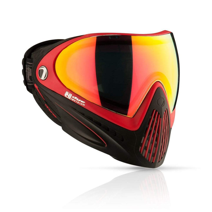 Dye Precision I4 Pro Thermal Paintball & Airsoft Maske - Meltdown Schwarz Rot - Paintball Buddy