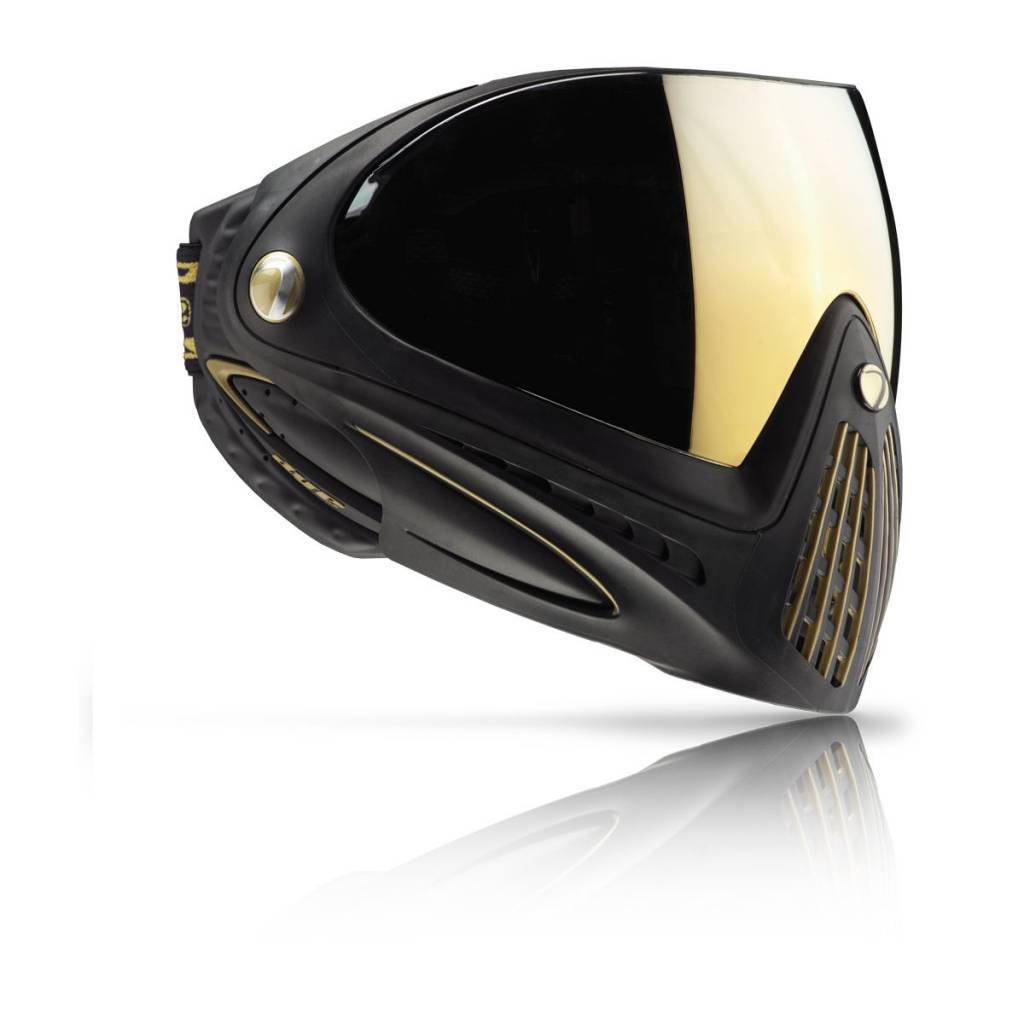 Dye Precision I4 Thermal Paintball Maske - Invision Schwarz Gold - Paintball Buddy