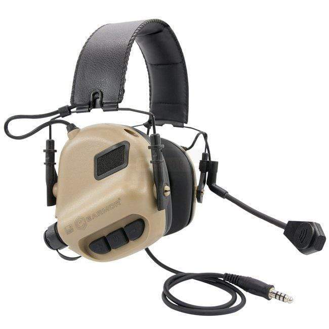 Earmor M32 aktives Tactical Headset - Tan - Paintball Buddy