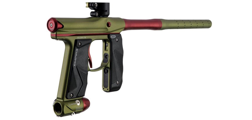 Empire Mini GS E - Pneumatischer Paintball Markierer - Dust Oliv Rot - Paintball Buddy