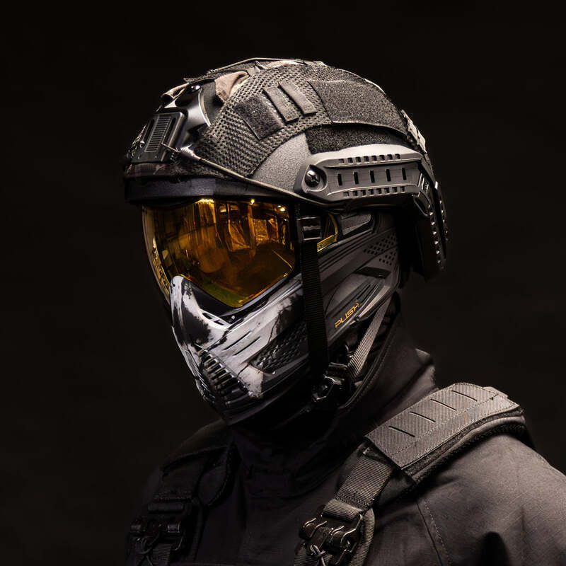 Push Unite MKII Thermalmaske Warlord Enforcer - Black White Skull