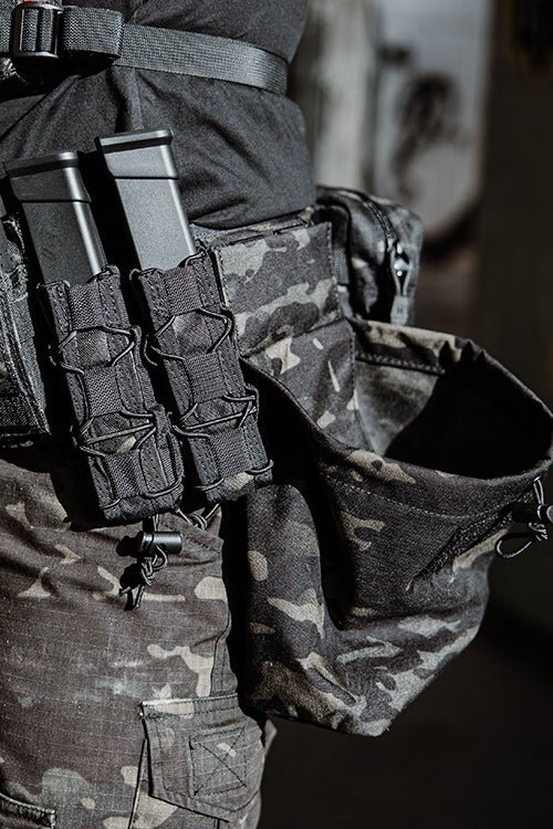 Faltbarer Molle Abwurfsack für Magazine - Multicam Black - Paintball Buddy