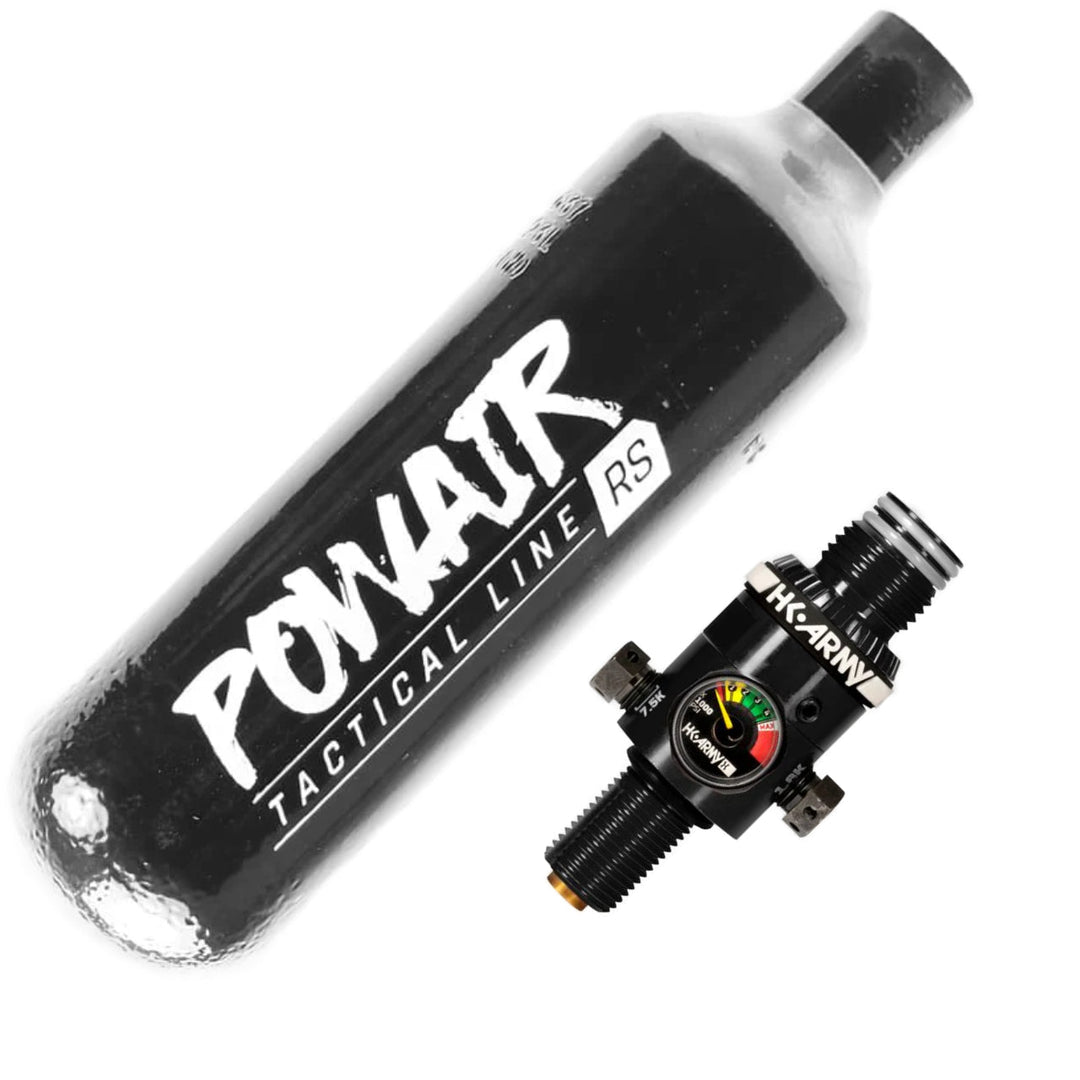 HP System PowAir Tactical Line RS 0,23Liter / 15ci 300 Bar mit HK Army P8 Reg - Paintball Buddy