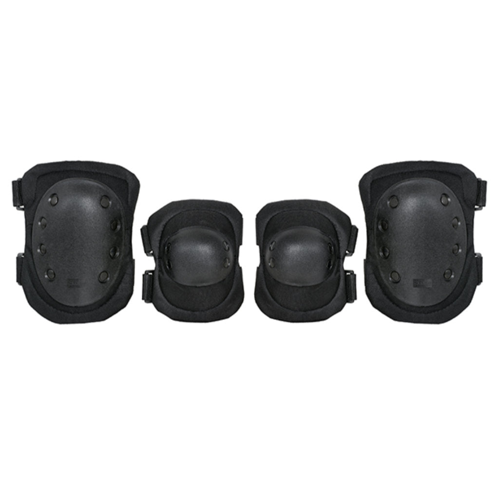 Knee & Elbow Pads Set - Schwarz - Paintball Buddy