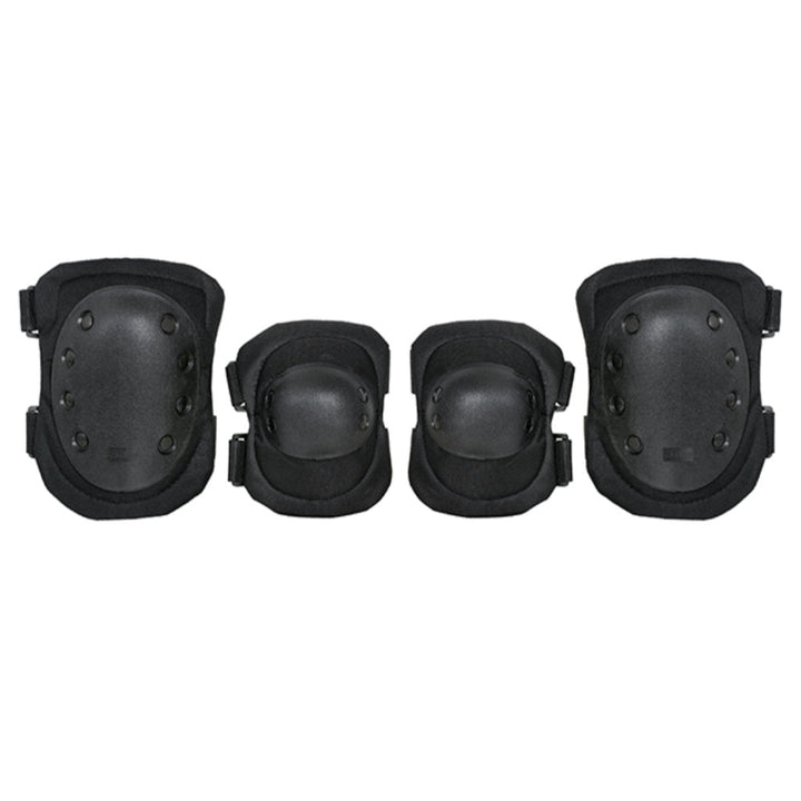 Knee & Elbow Pads Set - Schwarz - Paintball Buddy