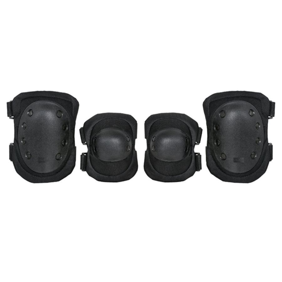 Knee & Elbow Pads Set - Schwarz - Paintball Buddy