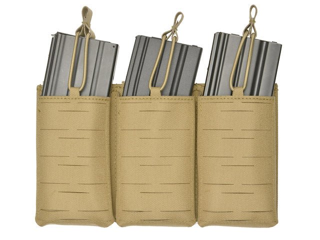 Laser - Cut Panel mit 3 AR15 Magazintaschen - Coyote - Paintball Buddy