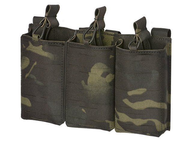 Laser - Cut Panel mit 3 AR15 Magazintaschen - Multicam Black - Paintball Buddy