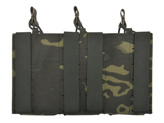 Laser - Cut Panel mit 3 AR15 Magazintaschen - Multicam Black - Paintball Buddy