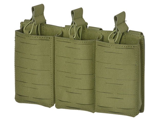 Laser - Cut Panel mit 3 AR15 Magazintaschen - Olive - Paintball Buddy