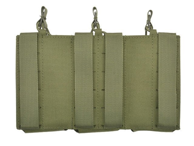 Laser - Cut Panel mit 3 AR15 Magazintaschen - Olive - Paintball Buddy