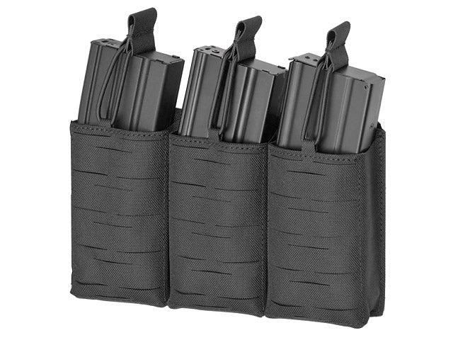 Laser - Cut Panel mit 3 AR15 Magazintaschen - Schwarz - Paintball Buddy