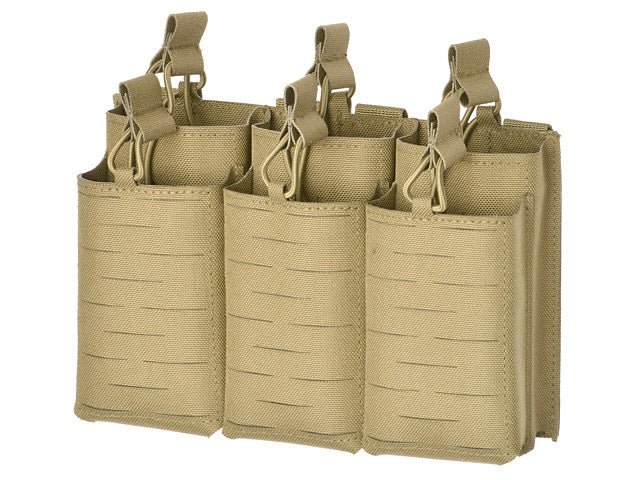 Laser - Cut Panel mit 6 AR15/AK Magazintaschen - Coyote - Paintball Buddy