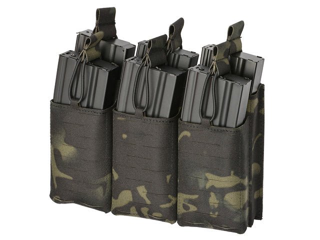 Laser - Cut Panel mit 6 AR15/AK Magazintaschen - Multicam Black - Paintball Buddy