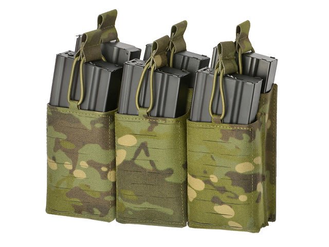 Laser - Cut Panel mit 6 AR15/AK Magazintaschen - Multicam Tropic - Paintball Buddy