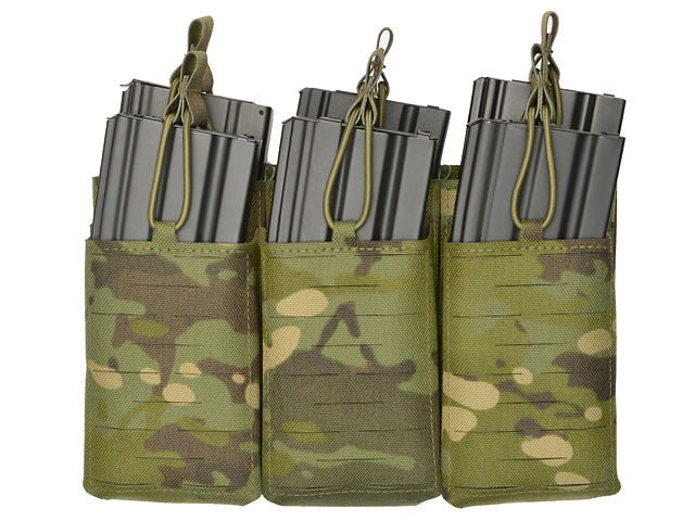 Laser - Cut Panel mit 6 AR15/AK Magazintaschen - Multicam Tropic - Paintball Buddy