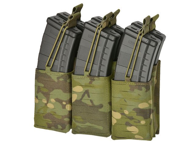 Laser - Cut Panel mit 6 AR15/AK Magazintaschen - Multicam Tropic - Paintball Buddy