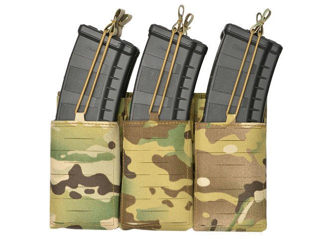 Laser - Cut Panel mit 6 AR15/AK Magazintaschen - Multicamo - Paintball Buddy