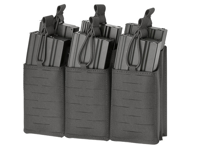 Laser - Cut Panel mit 6 AR15/AK Magazintaschen - Schwarz - Paintball Buddy