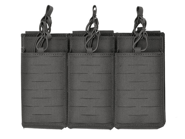 Laser - Cut Panel mit 6 AR15/AK Magazintaschen - Schwarz - Paintball Buddy