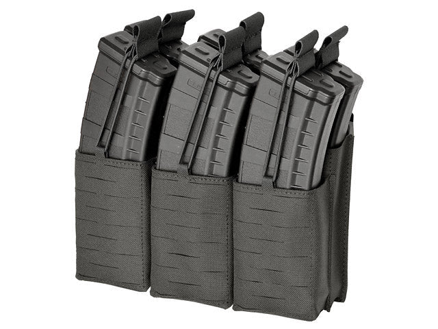 Laser - Cut Panel mit 6 AR15/AK Magazintaschen - Schwarz - Paintball Buddy