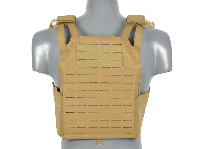 Laser - Cut Recon Plate Carrier inkl AR15 AK Mag Pouches - Coyote - Paintball Buddy