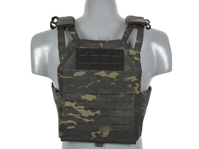 Laser - Cut Recon Plate Carrier inkl AR15 AK Mag Pouches - Multicam Black - Paintball Buddy