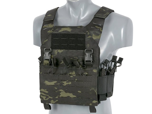 Laser - Cut Recon Plate Carrier inkl AR15 AK Mag Pouches - Multicam Black - Paintball Buddy