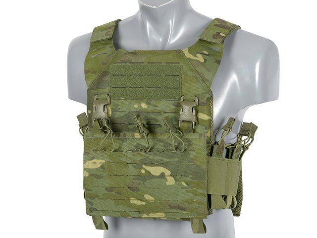 Laser - Cut Recon Plate Carrier inkl AR15 AK Mag Pouches - Multicam Tropic - Paintball Buddy