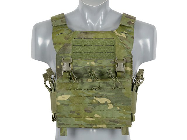Laser - Cut Recon Plate Carrier inkl AR15 AK Mag Pouches - Multicam Tropic - Paintball Buddy