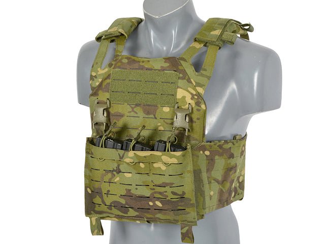 Laser - Cut Recon Plate Carrier inkl AR15 AK Mag Pouches - Multicam Tropic - Paintball Buddy