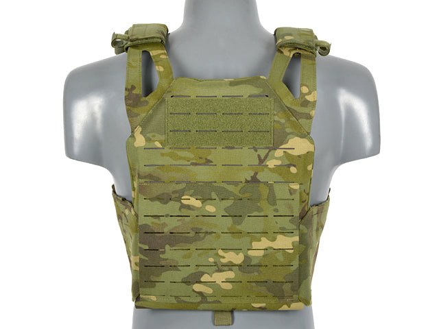 Laser - Cut Recon Plate Carrier inkl AR15 AK Mag Pouches - Multicam Tropic - Paintball Buddy