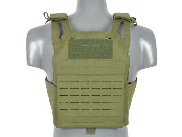 Laser - Cut Recon Plate Carrier inkl AR15 AK Mag Pouches - Oliv - Paintball Buddy