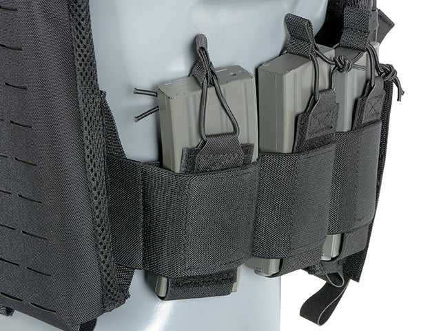 Laser - Cut Recon Plate Carrier inkl AR15 AK Mag Pouches - Schwarz - Paintball Buddy