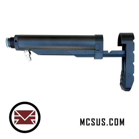 MCS Air Thru Buttstock Slim einstellbar - Schwarz - Paintball Buddy
