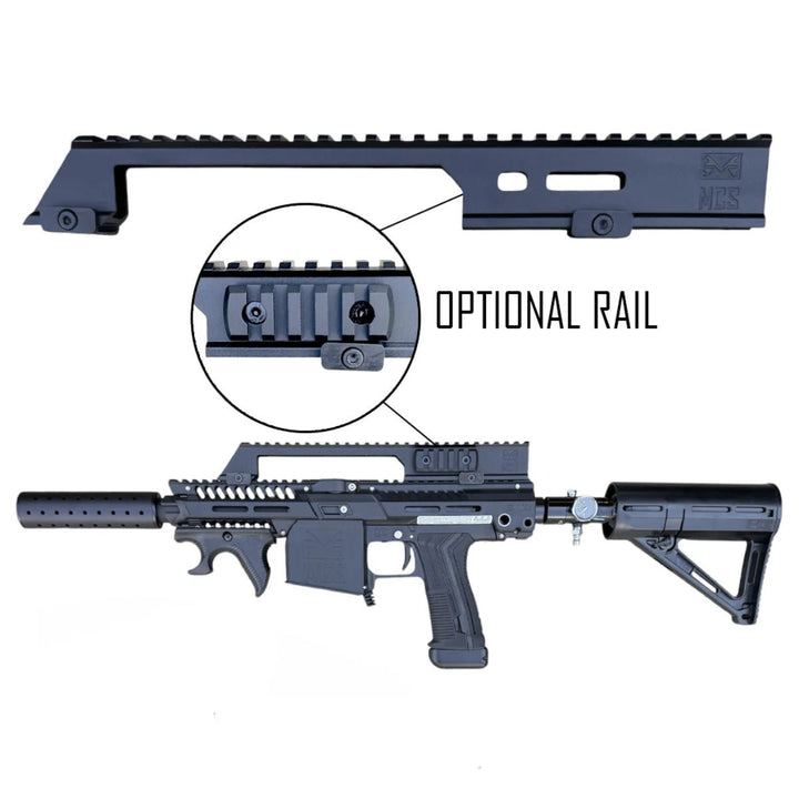 MCS G36 Picatinny Sight Rail with M - Lok Side Rail Option - Paintball Buddy