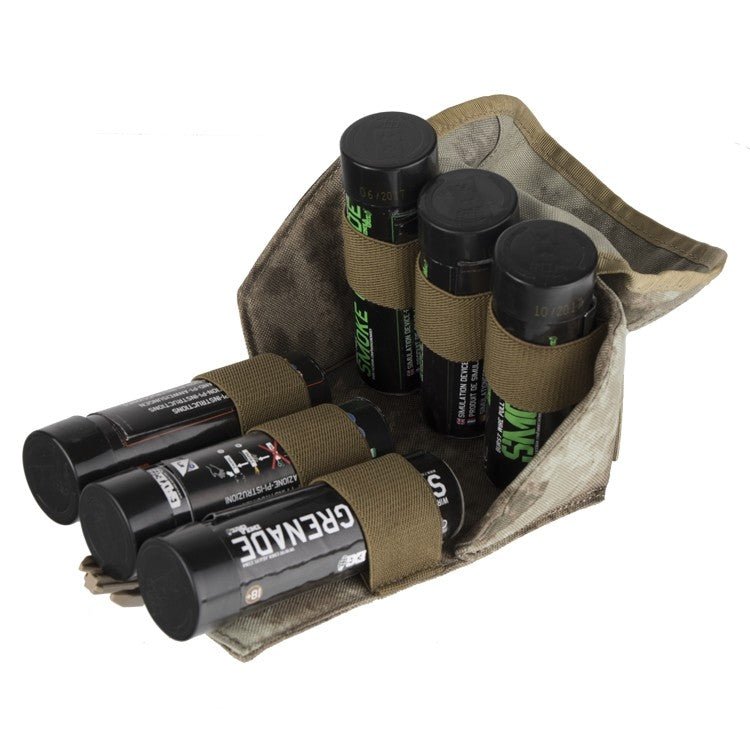 MCS Universal Molle Tasche für 6 Granaten - Forrest Grey Camo - Paintball Buddy