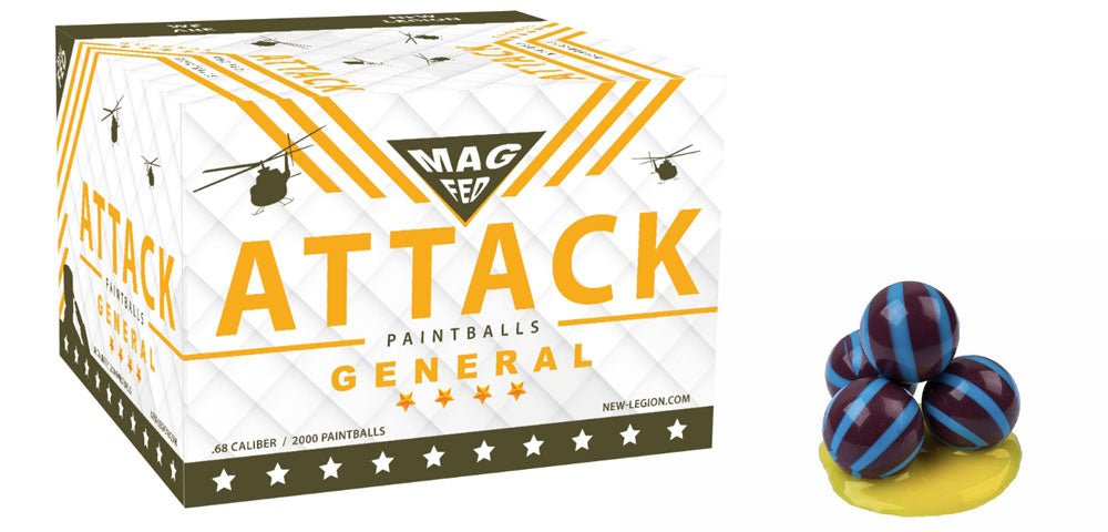 New Legion Attack General Magfed Paintballs Cal.68 - 500er Beutel - Paintball Buddy