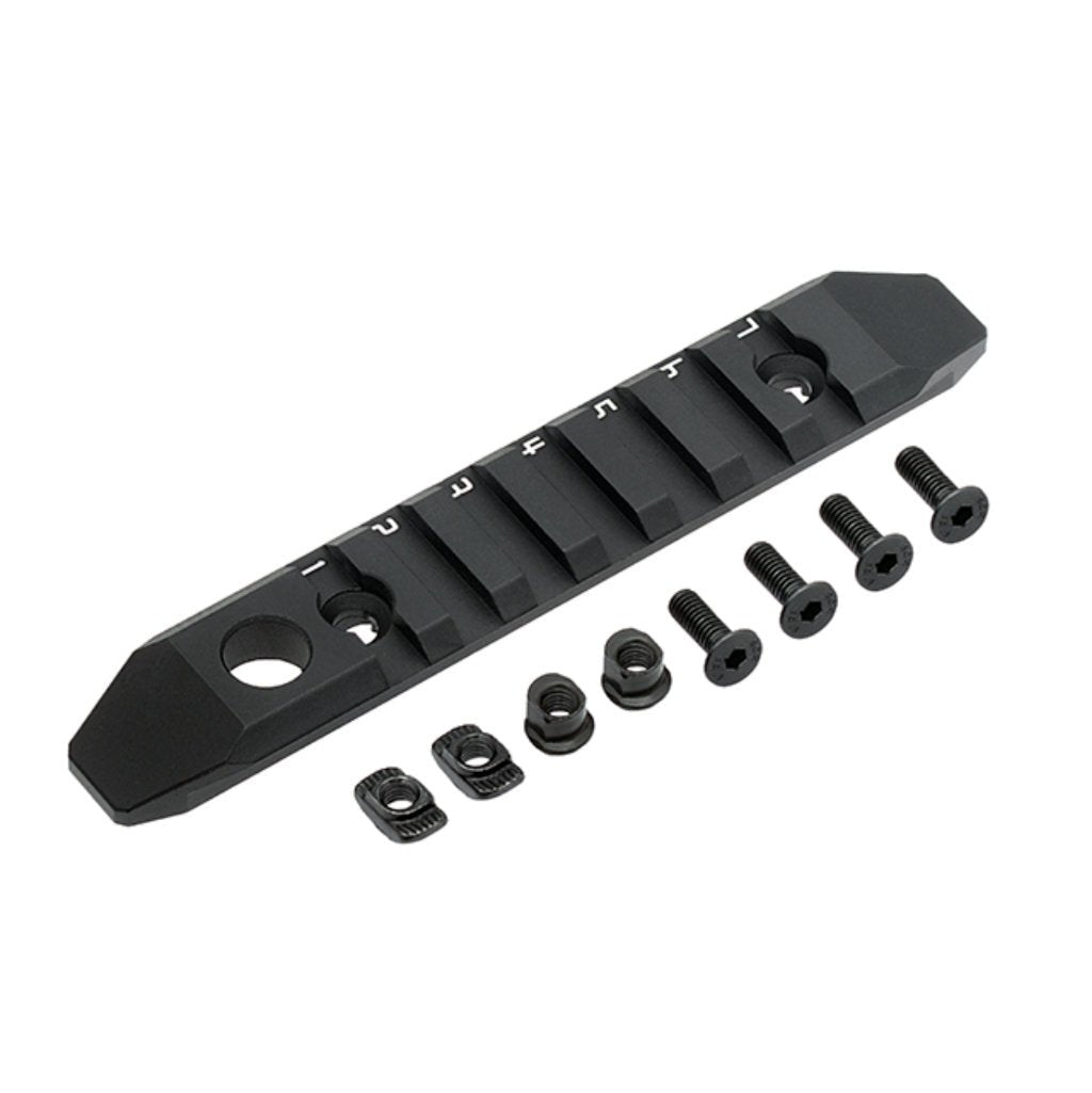 Picatinny Rail KeyMod M - lok 7 Slots - 120mm - Paintball Buddy