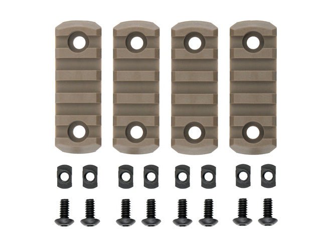 Picatinny Rail Polymer Kit M - lok (TMC) 5 Slots - 60 mm Dark Earth - Paintball Buddy