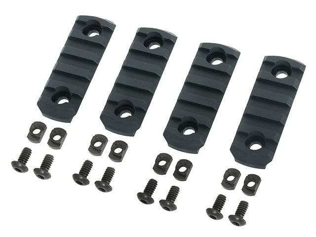 Picatinny Rail Polymer Kit M - lok (TMC) 5 Slots - 60 mm Urban Gray - Paintball Buddy