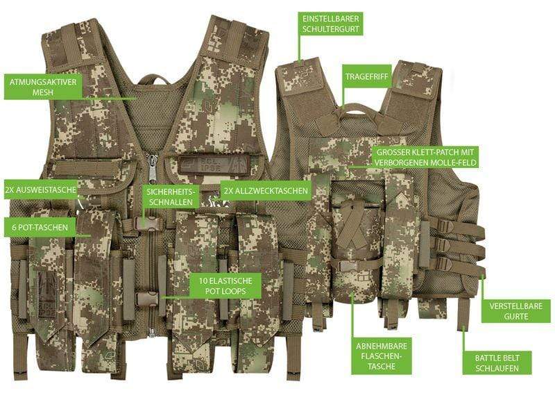 Planet Eclipse Paintball Weste Tactical Load Vest - HDE Camo - Paintball Buddy