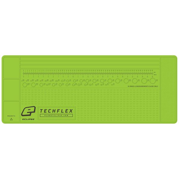 Planet Eclipse XL Magnetische Tech - Matte Grün: Rutschfeste Wartungsunterlage mit O - Ring - Führung - Paintball Buddy